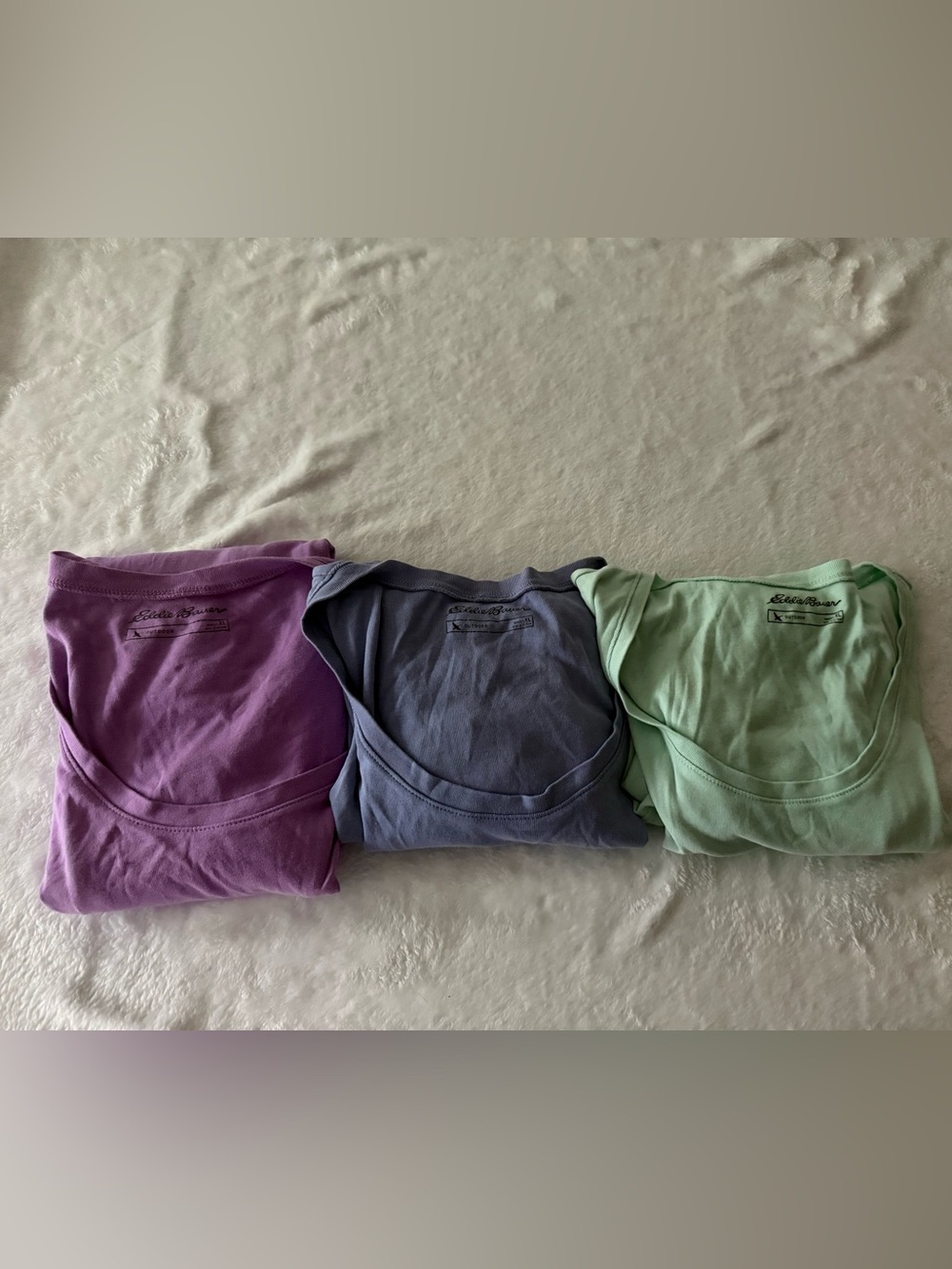 Eddie Bauer Outdoors Purple Blue Green 3 Tops XL